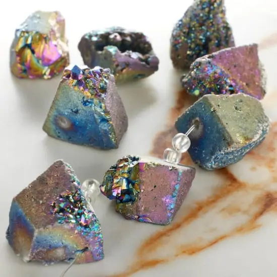 Sedona Druzy Agate Chunk Beads by Bead Landing&trade;, Dark Blue {3}