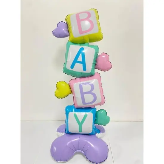 Wizardi Gender Reveal Standing Foil Balloon Decoration {1}