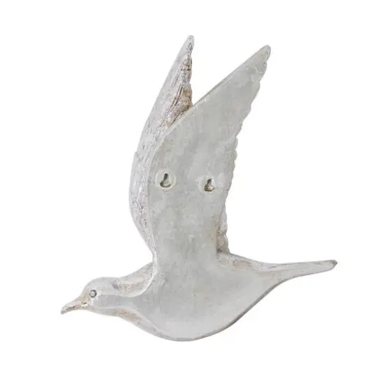 Silver Polystone Farmhouse Birds Wall Decor Set {6}