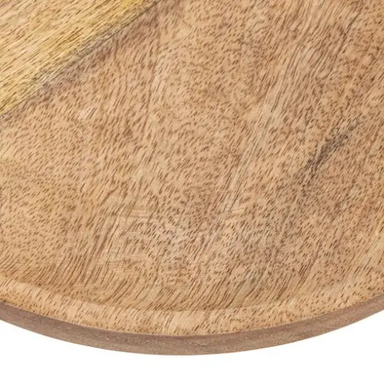 Hello Honey&reg; 11.5" Hand-Carved Mango Wood Pedestal with Wood Beads {11}