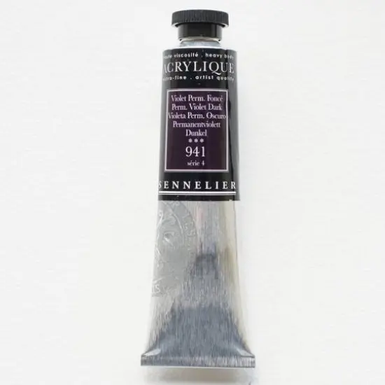 Sennelier Extra Fine Artists' Acrylic Paint, 60mL 941 Permanent Violet Dark {1}