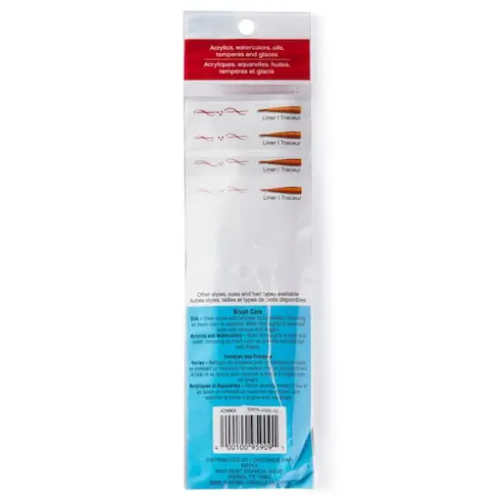 Golden Taklon Detail Brush Set By Craft Smart&reg;, 4 Pack {5}