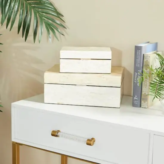 White Mother of Pearl Coastal Box Set {3}