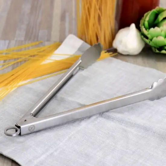 Martha Stewart Extra Long Stainless Steel Easy-Lock Kitchen Tongs {6}