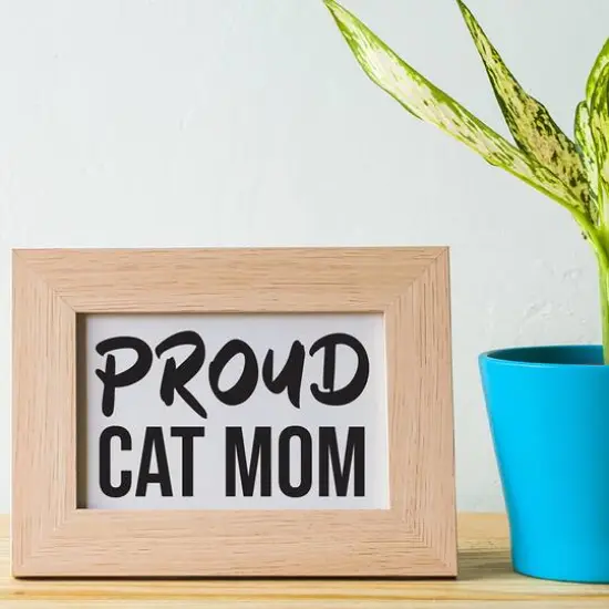 Leisure Arts&reg; Vinyl Matte Black Proud Cat Mom Decal {3}
