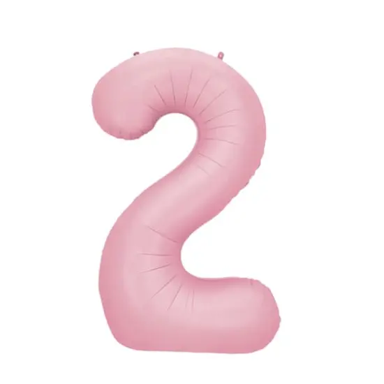 34" Light Pink Number Foil Balloon 2 {1}