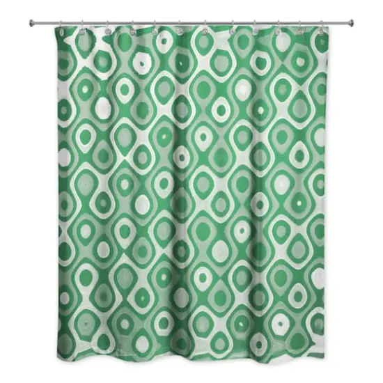 Circles Shower Curtain Green {1}