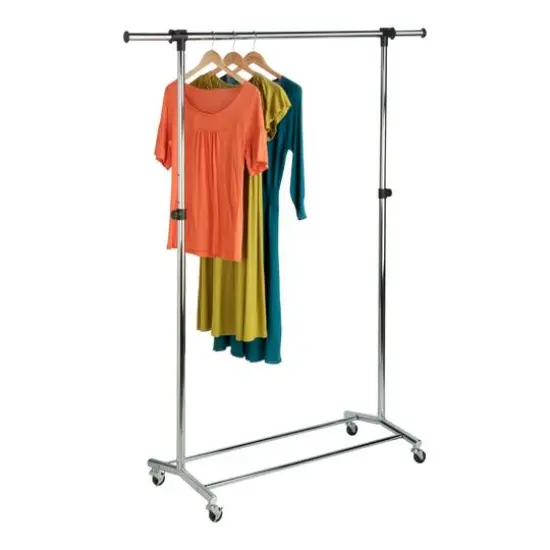 Honey Can Do Chrome Rolling Garment Rack {1}