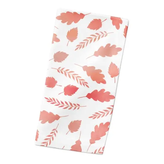 Watercolor Leaf Pattern Cotton Twill Napkin {3}