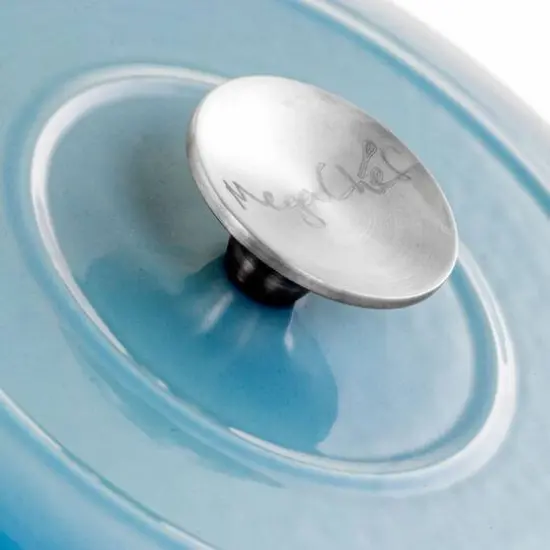 MegaChef Blue Enameled Cast Iron Casserole {7}