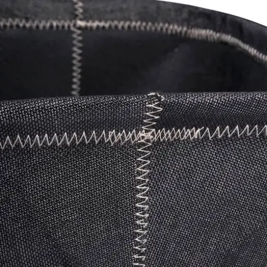 DII&reg; 11" Zig Zag Stitch Trapezoid Fabric Bins, 2ct. Black {5}