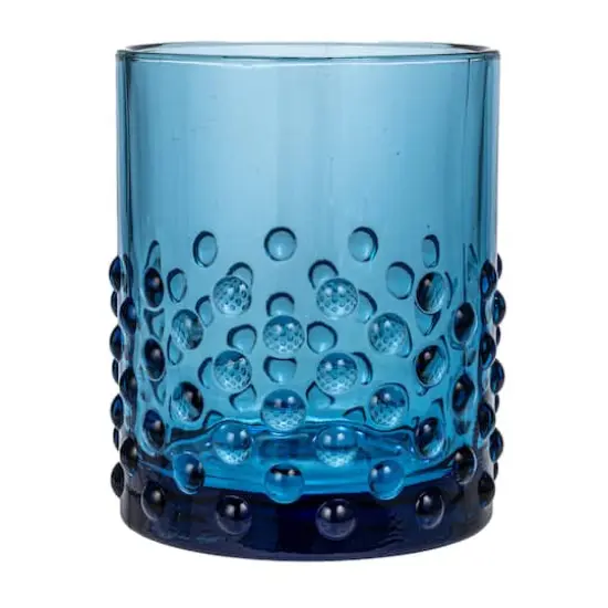 Hello Honey&reg; 12oz. Blue Hobnail Drinking Glass {1}
