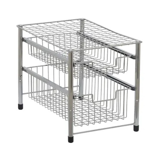 Household Essentials Sliding 2-Basket Cabinet Organizer {1}