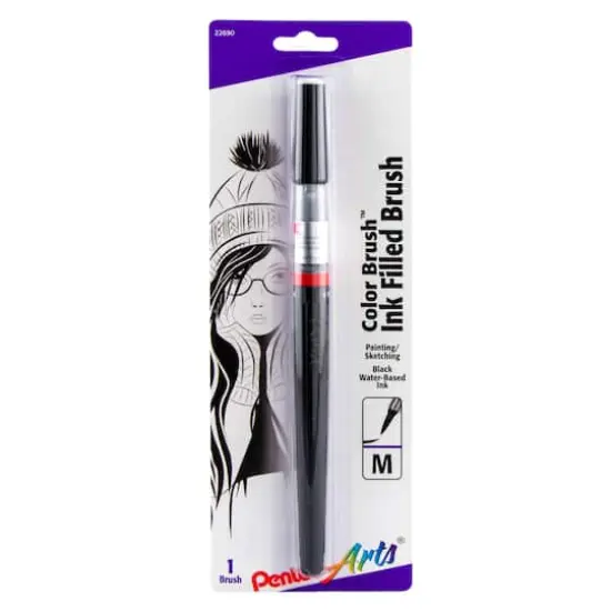 Pentel Arts&reg; Color Brush&trade; Black Pen {1}