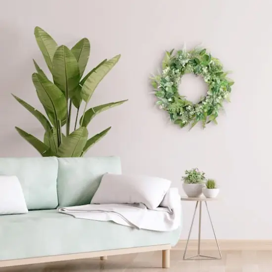 26" Artificial Eucalyptus Floral Spring Wreath {5}