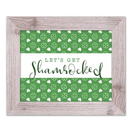 Lets Get Shamrocked Framed Print 11" x 14" Western White Framed Print {1}