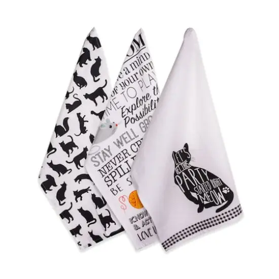 DII&reg; Cat Printed Dishtowel Set {3}