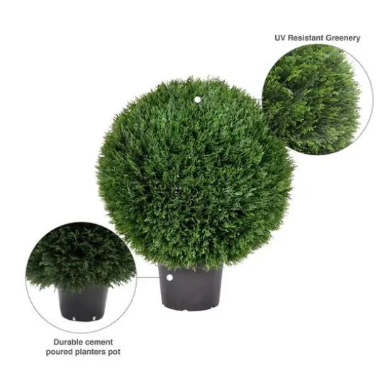 2ft. Potted Green Cedar Ball {7}