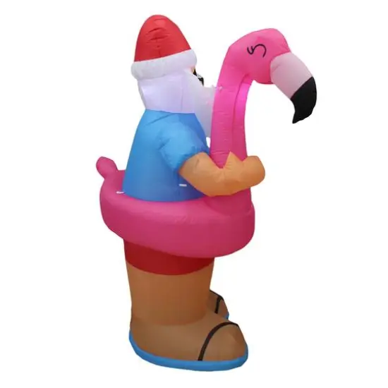 6ft. Inflatable Christmas Beach Party Santa {4}