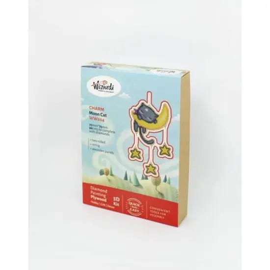 Wizardi Diamond Painting Kit Moon Cat {3}
