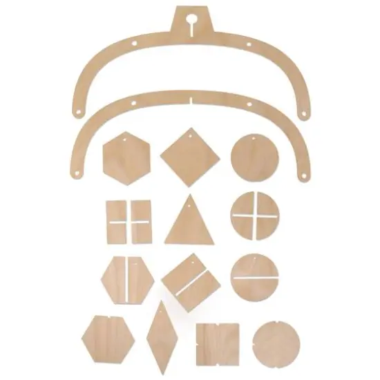 Leisure Arts&reg; Geometric Wood Mobile {3}