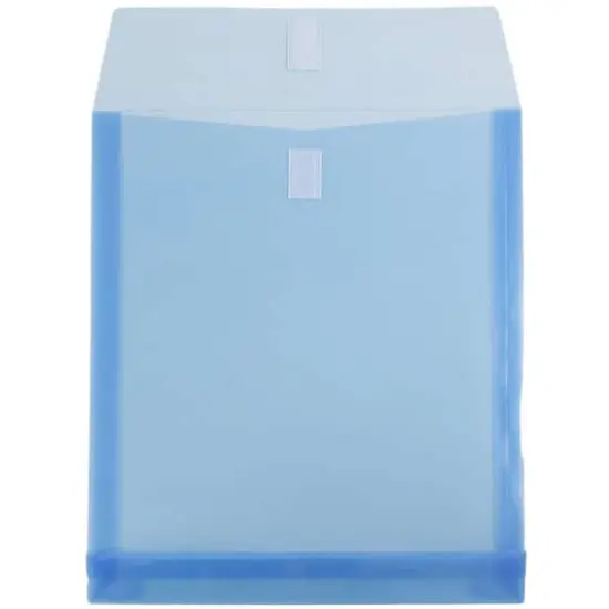 JAM Paper 9.75" x 11.75" Assorted Plastic Expansion Envelopes with Hook & Loop Closure, 6ct. {5}