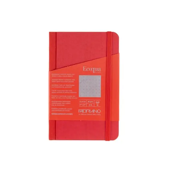 Fabriano&reg; Ecoqua Plus Dotted Fabric-Bound Notebook Red {4}