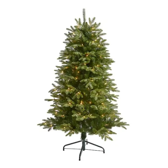 5ft. Pre-Lit Grand Teton Artificial Christmas Tree, Clear LED Lights {1}
