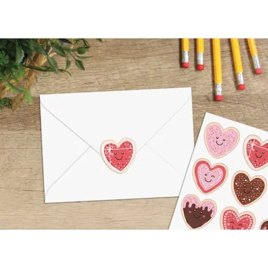 Teacher Created Resources&reg; Frosted Heart Cookies Stickers, 72 Per Pack, 12 Packs {5}