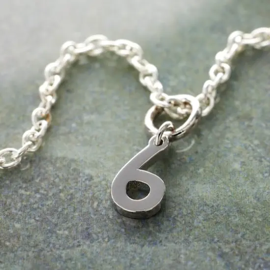 Sterling Silver Number Charm by Bead Landing&trade; 6 {3}