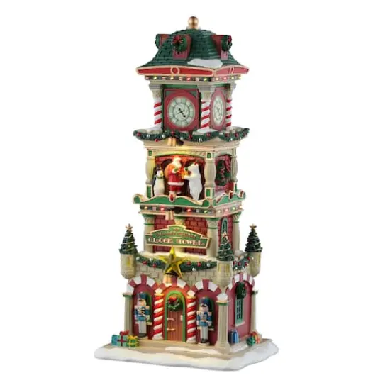 Lemax&reg; Santa's Wonderland The Village Square Clock Tower {1}