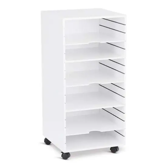 34" White Modular Mobile Panel Tower by Simply Tidy&reg; {1}