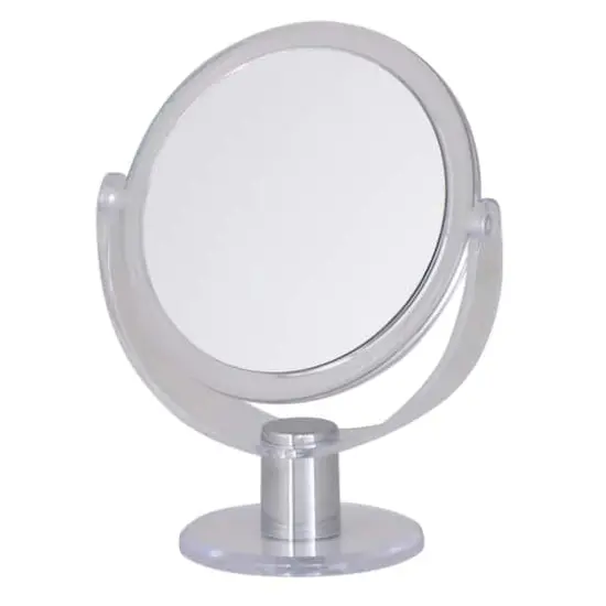 Home Details Dual Sided 10X Magnification Rubberized Vanity Mirror Clear {1}