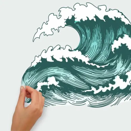 RoomMates Great Wave Peel & Stick Giant Wall Decals {6}