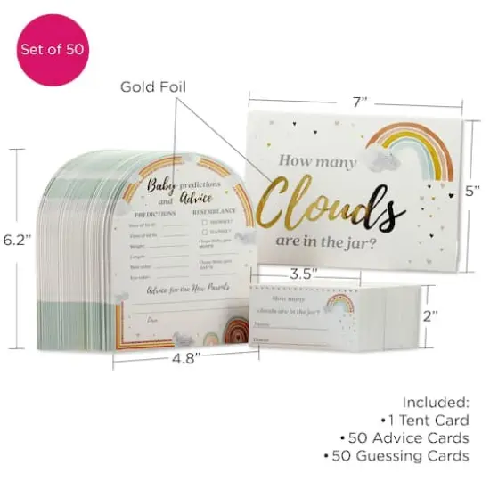 Kate Aspen Boho Rainbow Baby Advice Card & Baby Shower Game Set {8}