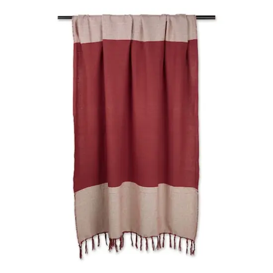 DII&reg; Urban Cityscape Border Throw Barn Red {4}