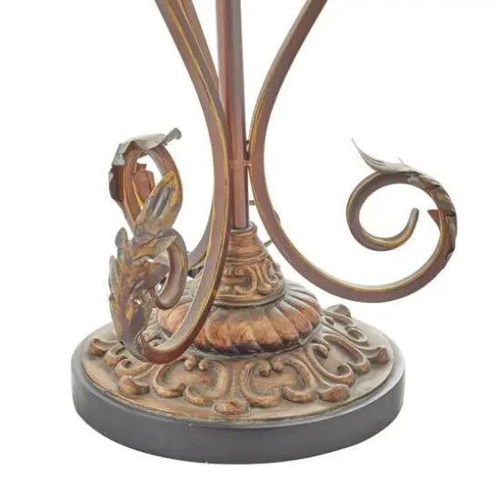 Set of 2" Brown Metal Mediterranean Uplight, 30" {8}