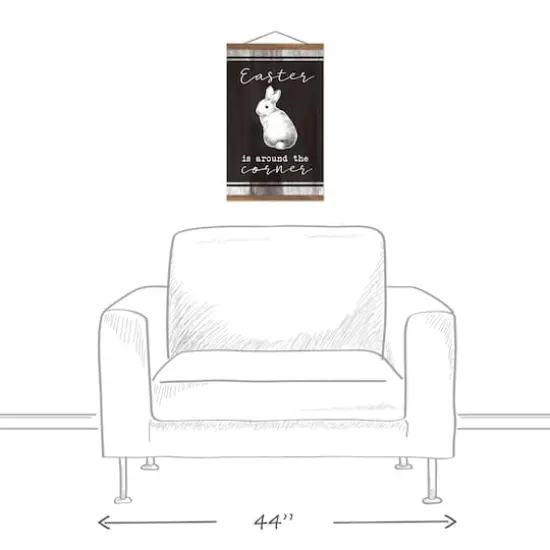 Easter Around The Corner 12" x 18" Teak Hanging Canvas {4}