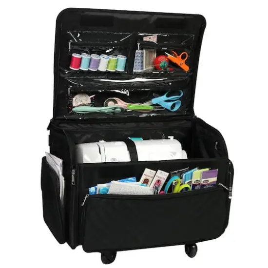 Everything Mary Black Quilted Deluxe Sewing Machine Storage Case {6}