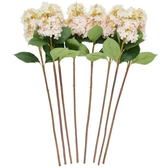 34.5" Pink Hydrangea Artificial Flower Stem, 8ct. {1}
