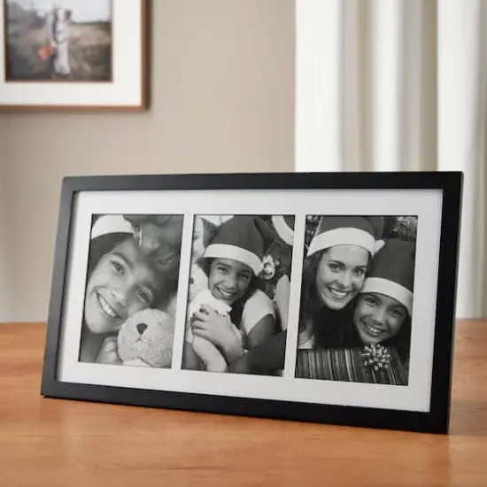 Simply Essentials&trade; 3 Opening Black Collage Frame with Mat by Studio D&eacute;cor&reg; {3}