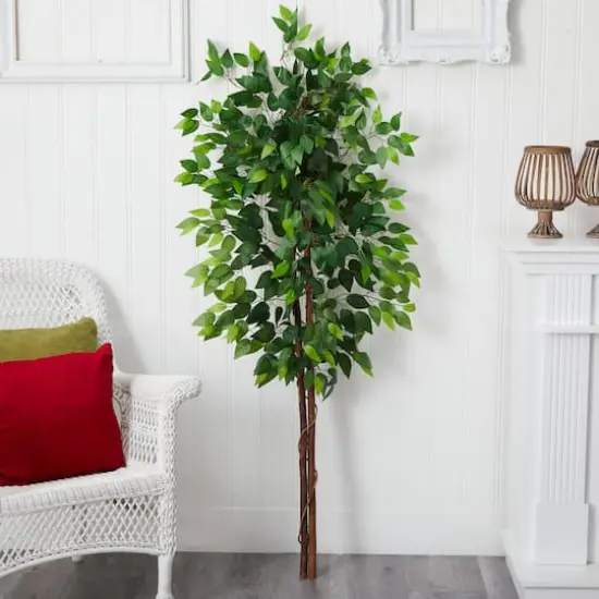 5ft. Artificial Double Trunk Ficus Tree {4}