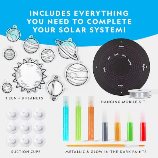 National Geographic&trade; The Solar System Glow-In-the-Dark Stained Glass Craft Kit {6}