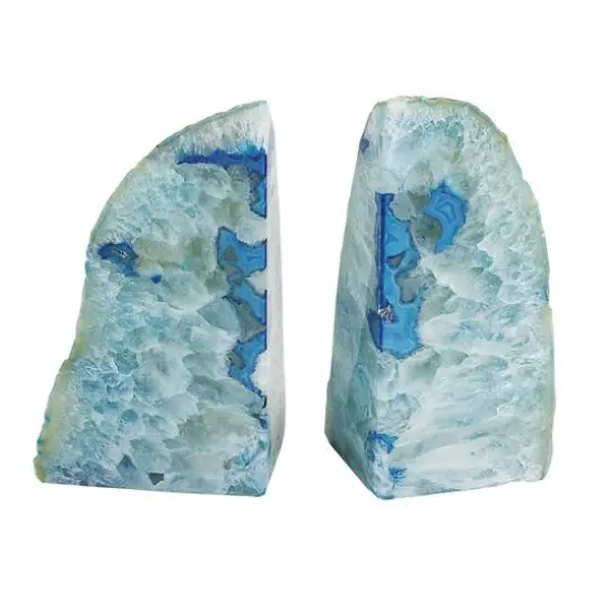 Blue Agate Bookends Set of 2 {1}