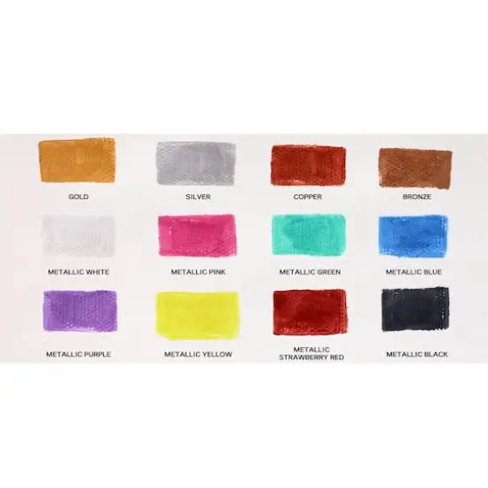 12 Color Metallic Acrylic Paint Set by Artist's Loft&trade; Necessities&trade; {4}