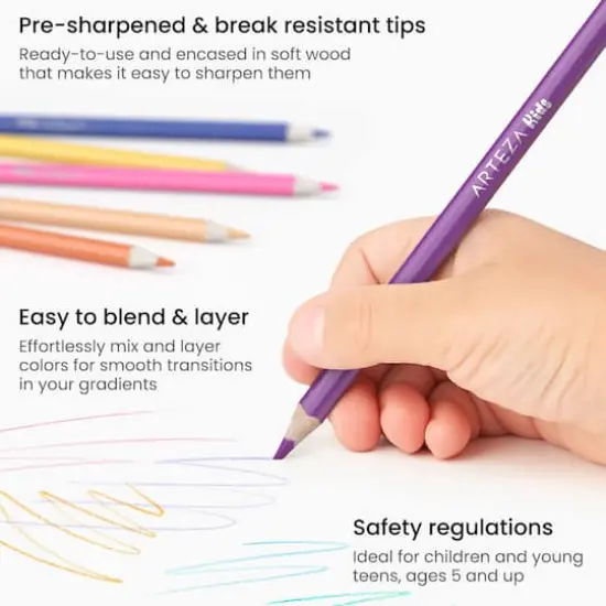 Arteza&reg; Kids Colored Pencils, triangular, Set of 48 pcs {5}