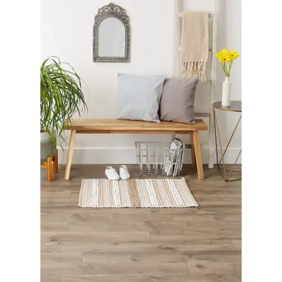 DII&reg; Stone & White Hand-Loomed Paper Chindi Rug, 2ft. x 3ft. {5}