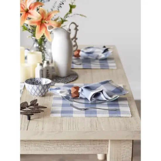 DII&reg; Buffalo Check Oversized Napkin, 6ct. Blue/White {7}