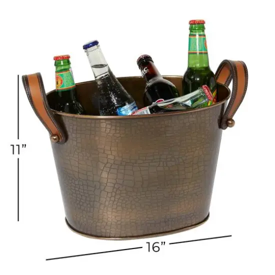 16" Bronze Contemporary Wine Bucket {6}
