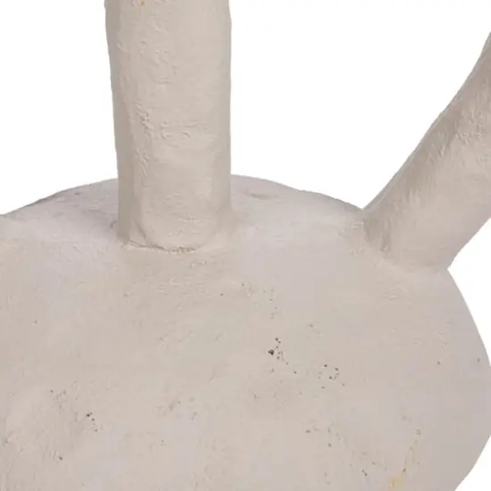 Hello Honey&reg; 12" Ivory Modern Sculptural Taper Candle Holder {3}